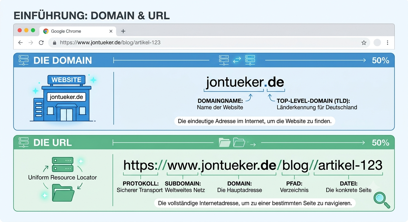 Schaubild zum Thema DNS und Domains
